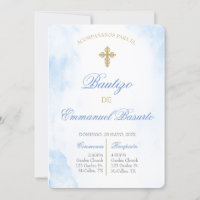 Invitación de bautismo para niño
