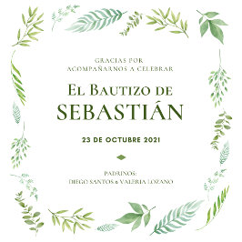 Convites Invitación de bautizo neutro