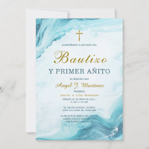 Convites Invitación de Bautizo Y Primer Añito