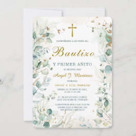 Convites Invitación de Bautizo Y Primer Añito