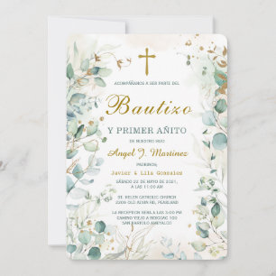 Convites Invitación de Bautizo Y Primer Añito