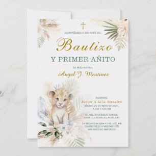 Convites Invitación de Bautizo Y Primer Añito