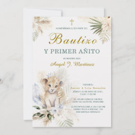 Convites Invitación de Bautizo Y Primer Añito