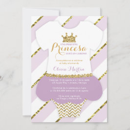 Convites Invitación de Chá de fraldas para una Princes