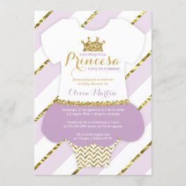 Convites Invitación de Chá de fraldas para una Princes