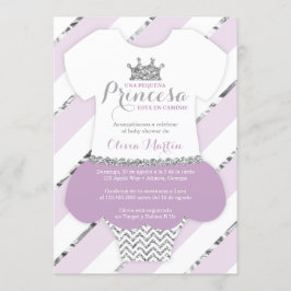Convites Invitación de Chá de fraldas para una Princes