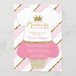 Convites Invitación de Chá de fraldas para una Princes