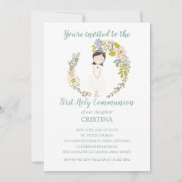 Convites Invitación de Comunión CRISTINA