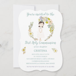 Convites Invitación de Comunión CRISTINA