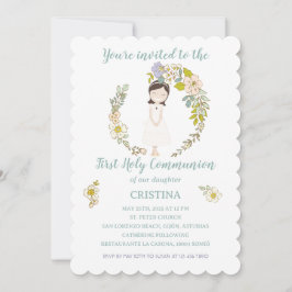Convites Invitación de Comunión CRISTINA