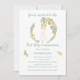 Convites Invitación de Comunión ESMERALDA