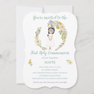 Convites Invitación de Comunión MAITE