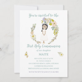 Convites Invitación de Comunión MAITE