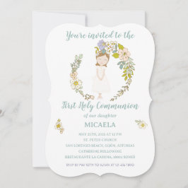 Convites Invitación de Comunión MICAELA