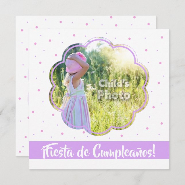 Convites Invitación de Cumpleaños 5.25" x 5.25" (Frente/Verso)
