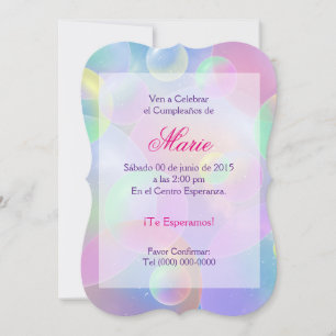 Convites Invitación de cumpleaños - Burbujas