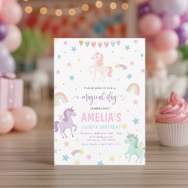 Convites Invitación de cumpleaños de Unicornio por capricho