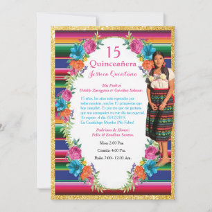 Convites Invitación de Quinceañera Mexicana
