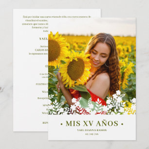 Convites Invitación Elegant Chic Floral Frame - Foto Espan