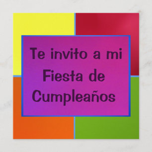 Convites Invitación - Festa de Cumpleaños - multicolorido