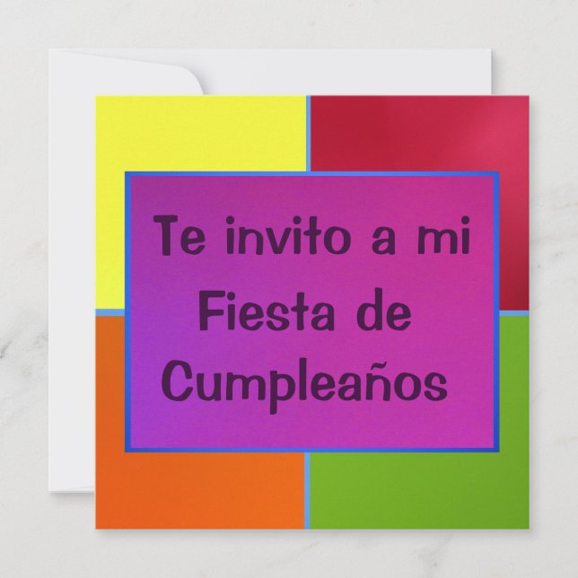Convites Invitación - Festa de Cumpleaños - multicoloridos (Frente)