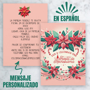 Convites Invitación Mexicana Fiesta de Nochebuena
