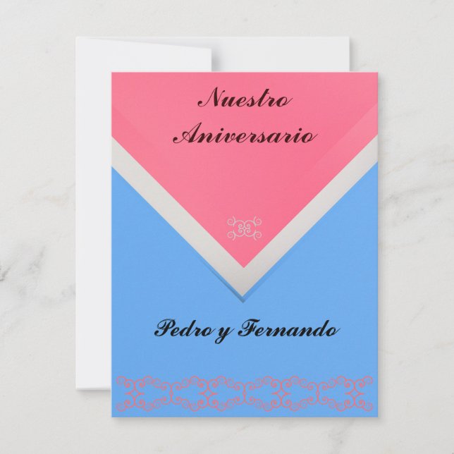 Convites Invitación - Nuestro Aniversario (Frente)