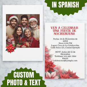 Convites Invitación para Fiesta de Nochebuena con Foto