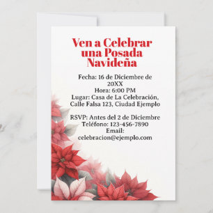Convites Invitación para Posada Navideña espanhola