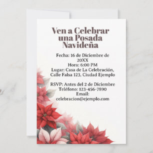 Convites Invitación para Posada Navideña espanhola