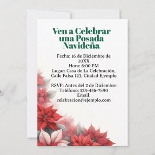 Convites Invitación para Posada Navideña espanhola