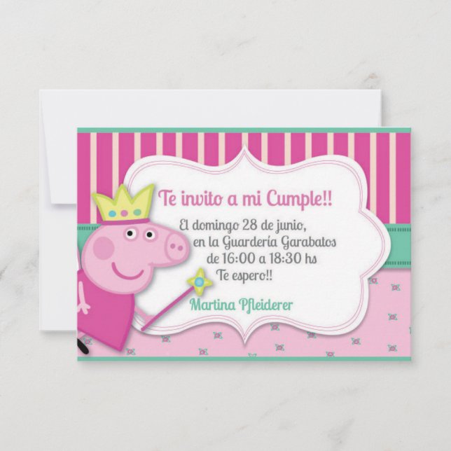 Convites Invitacíon Pepa (Frente)