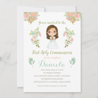 Convites Invitación Primera Comunión DANIELA