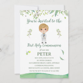 Convites Invitación Primera Comunión PETER