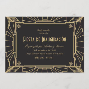 Convites Invitación temática de 1920 fiesta de inauguración