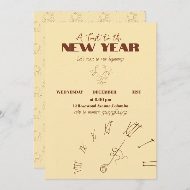 Convites Invitation (Frente/Verso)