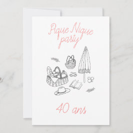 Convites Invitation anniversaire Pique Nique