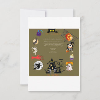 Convites invitation card for halloueen party