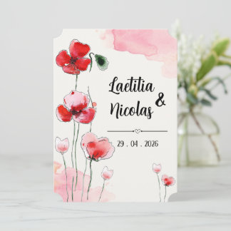 Convites Invitation "Coquelicots"