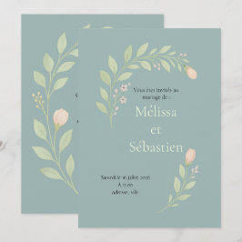Convites Invitation de mariage floral, fleurs sauvages