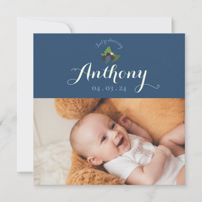 Convites Invitation faire-part de naissance cassis (Frente)