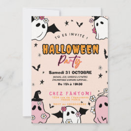 Convites Invitation Fête d'Halloween Girly Fille