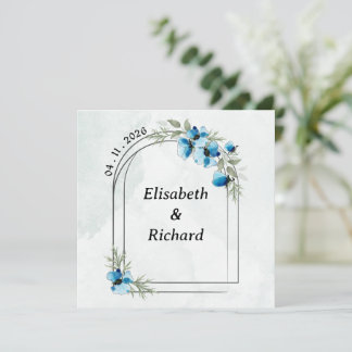 Convites Invitation "Fleurs bleues"