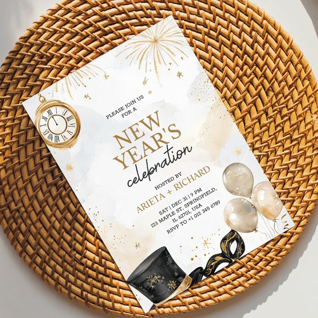 Convites Invitation for a new year celebrations  (Criador carregado)