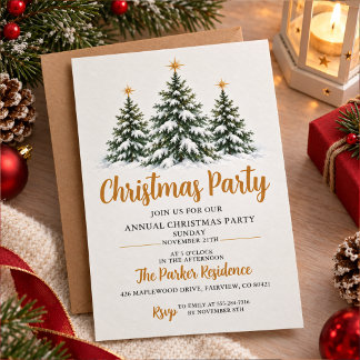 Convites Invitation for a snowy Christmas party