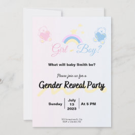 Convites Invitation Gender Reveal Boy or Girl?