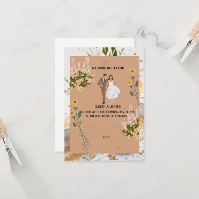 Convites Invitation simple, Taille : 12,7 cm x 17,8 cm, Pap (Frente/Verso In Situ)