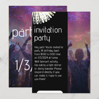 Convites Invitation simple, Taille : 12,7 cm x 17,8 cm, Pap
