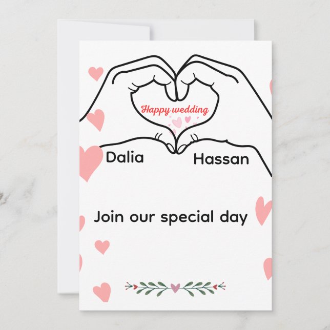 Convites Invitation wedding  (Frente)