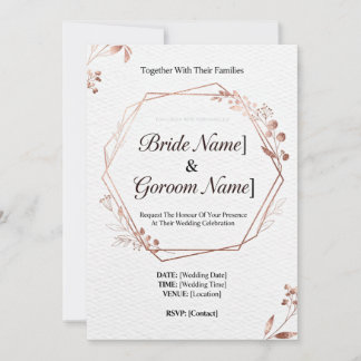 Convites InvitationModern Geometric Wedding Invitation | Mi